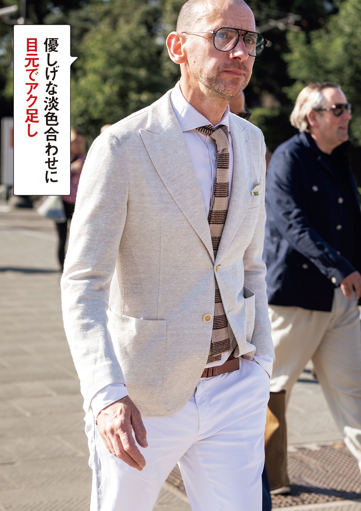 イタリア メンズファッション スナップ 春夏 SS コーディネート ちょい悪おやじ LEON イケオジ
