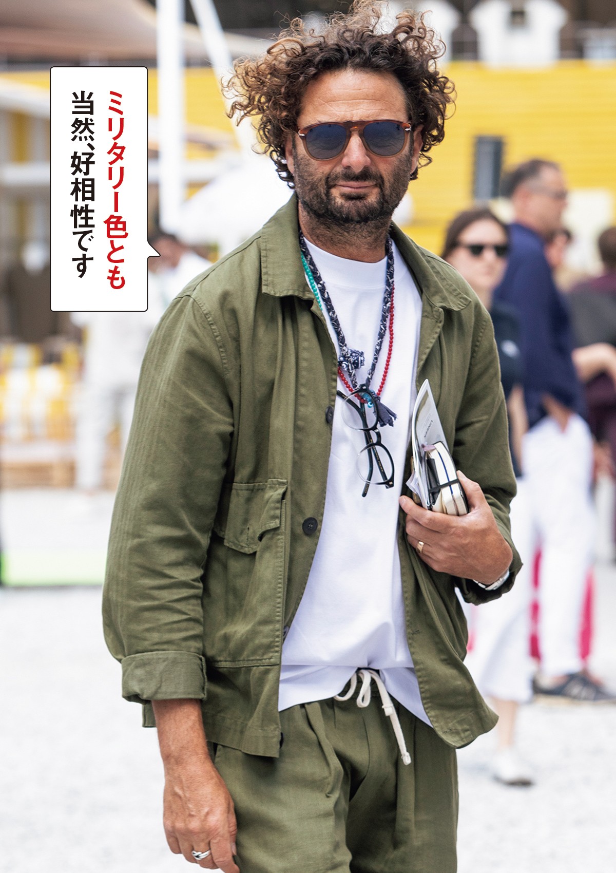イタリア メンズファッション スナップ 春夏 SS コーディネート ちょい悪おやじ LEON イケオジ