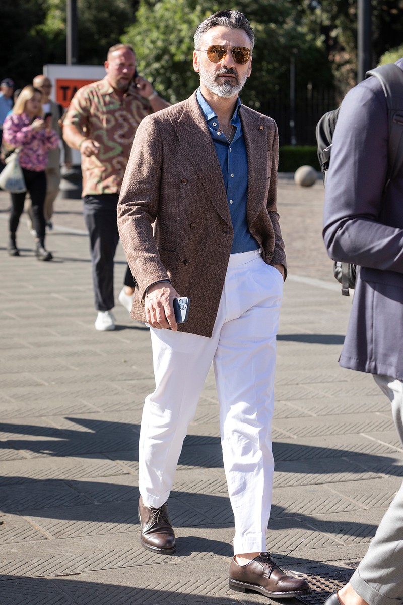 イタリア 海外 メンズファッション スナップ 春 コーディネート ちょいワルオヤジ LEON イケおじ