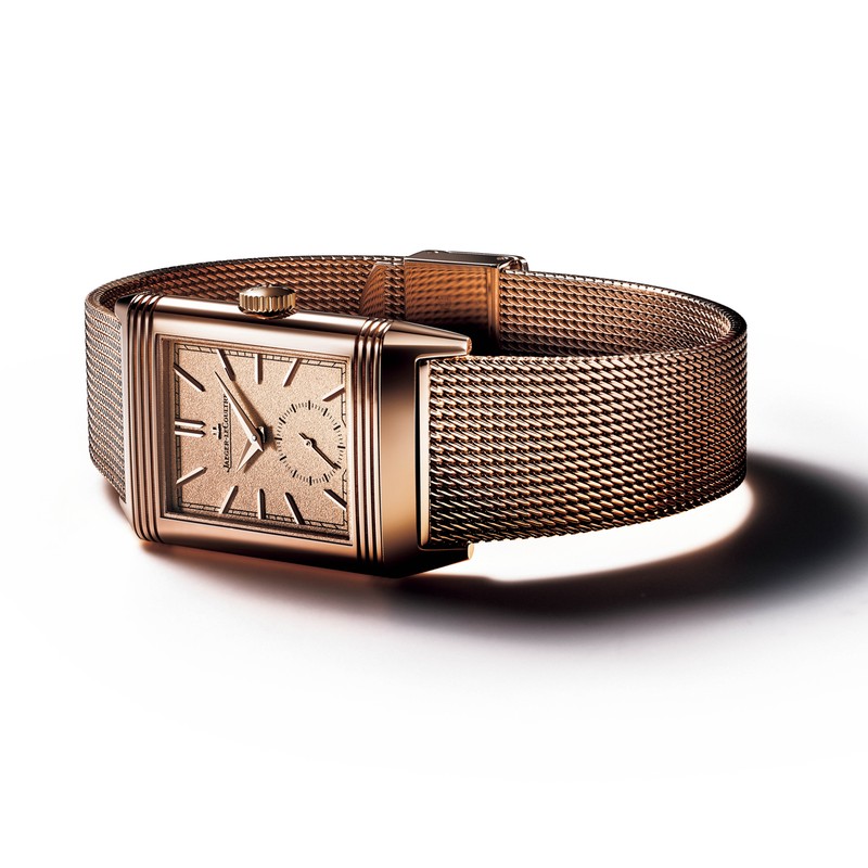 『レベルソ・トリビュート・モノフェイス・スモールセコンド』手巻き、18KPGケース（45.6×27.4mm）×ブレスレット。3気圧防水。642万4000円／ジャガー・ルクルト