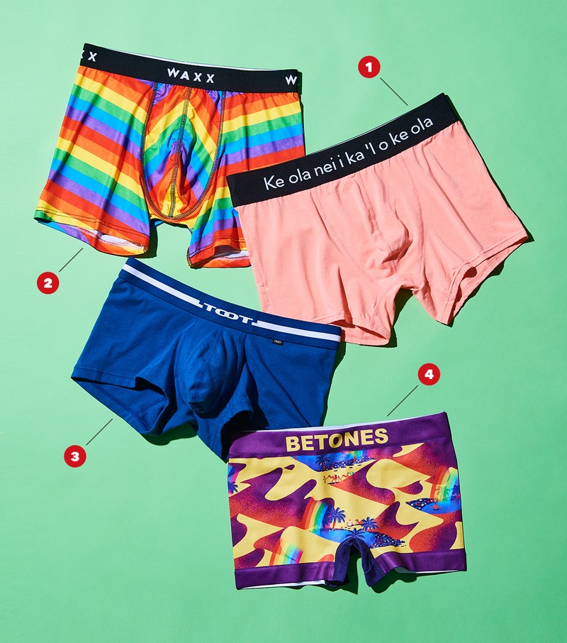ボクサーパンツ【1】4950円／ハーアヴィ、【2】4950円／ワックス、【3】4180円／トゥート、【4】2530円／ビトーンズ（すべて買えるLEON）