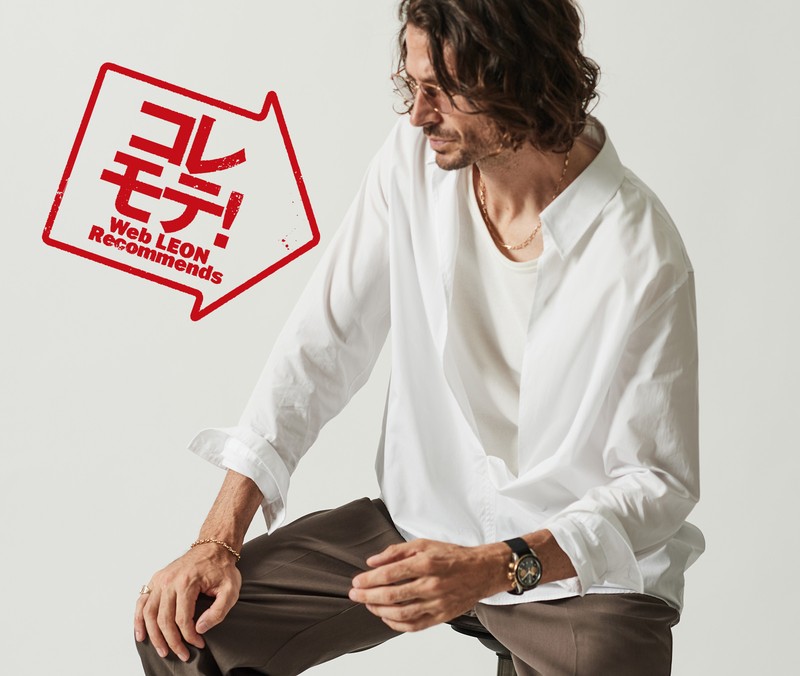 アタッチメント、シャツ、白シャツ、着こなし、コーデ