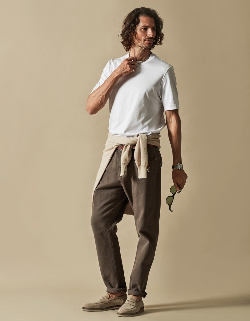 Tシャツ、白Tシャツ、着こなし、コーデ