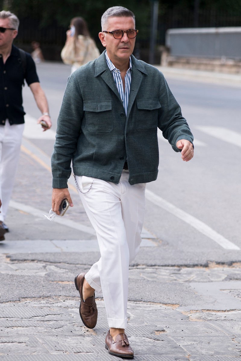 イタリア 海外 メンズファッション スナップ 春 コーディネート ちょいワルオヤジ LEON イケおじ