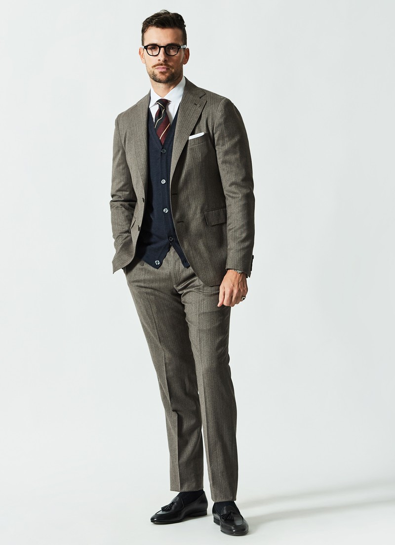 カーディガン、ニット、着回し、着こなし、コーデ