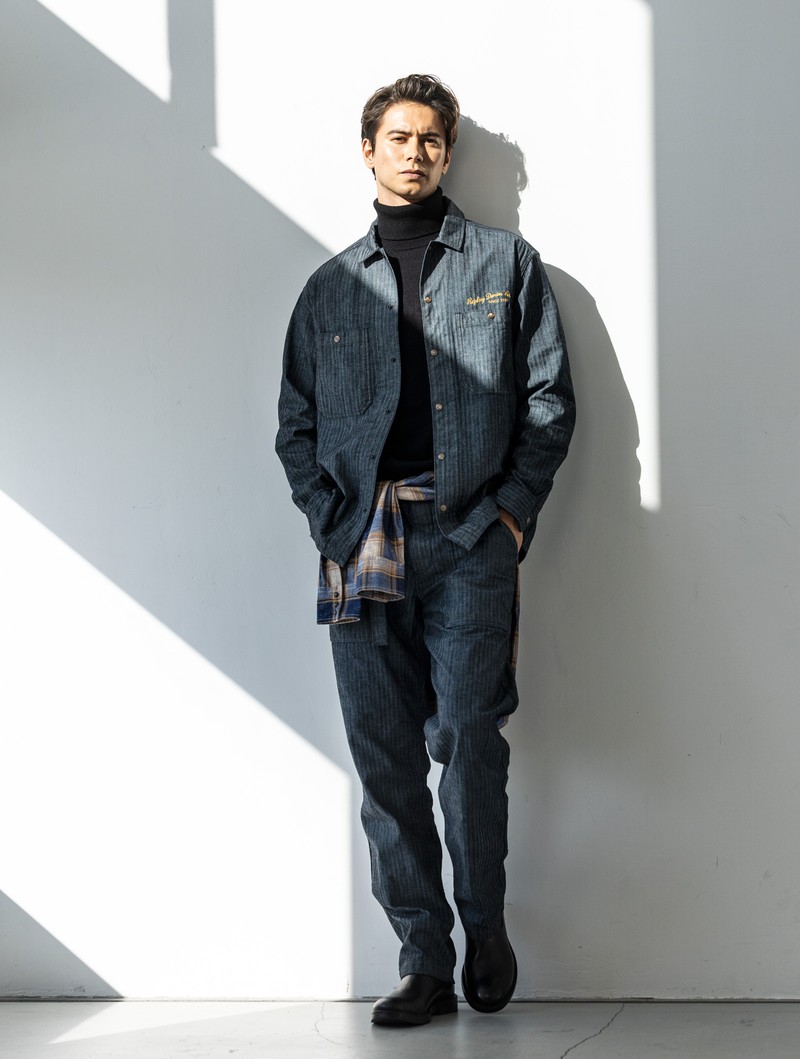 リプレイ、デニム、Gジャン、着こなし、コーデ