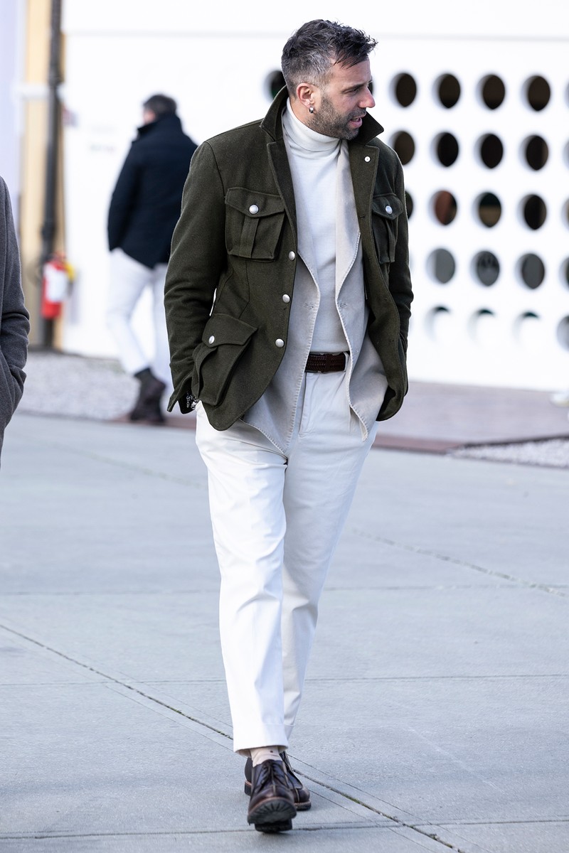 イタリア 海外 メンズファッション スナップ 秋 コーディネート ちょいワルオヤジ LEON イケオジ