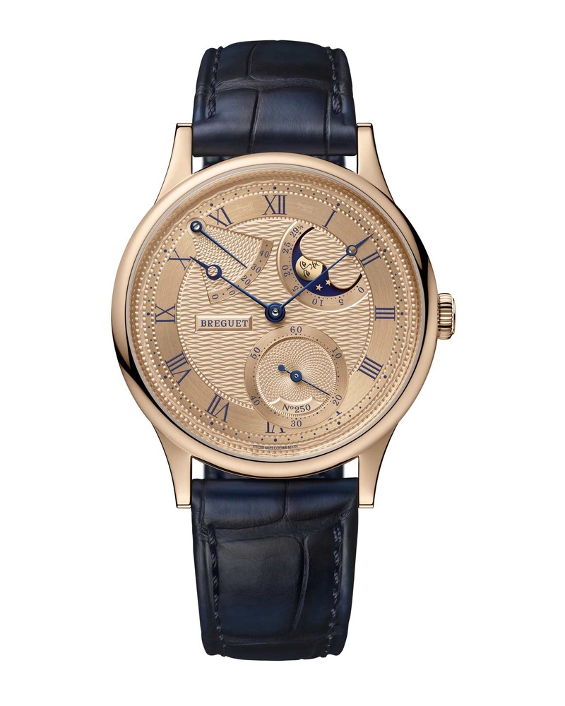 「クラシック 7235」自動巻き、18Kブレゲゴールドケース(39mm)、アリゲーターストラップ。1094万5000円/ブレゲ(ブレゲ ブティック銀座)