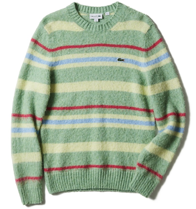 ニット、ジャケパン、差し色、着こなし、コーデ