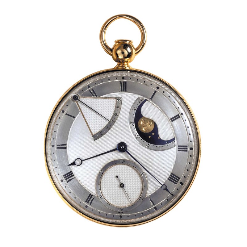 1794年に完成した「ブレゲNo.5」は、ケースをハンマーが叩いて時刻を告げるトック式リピーターを搭載する。