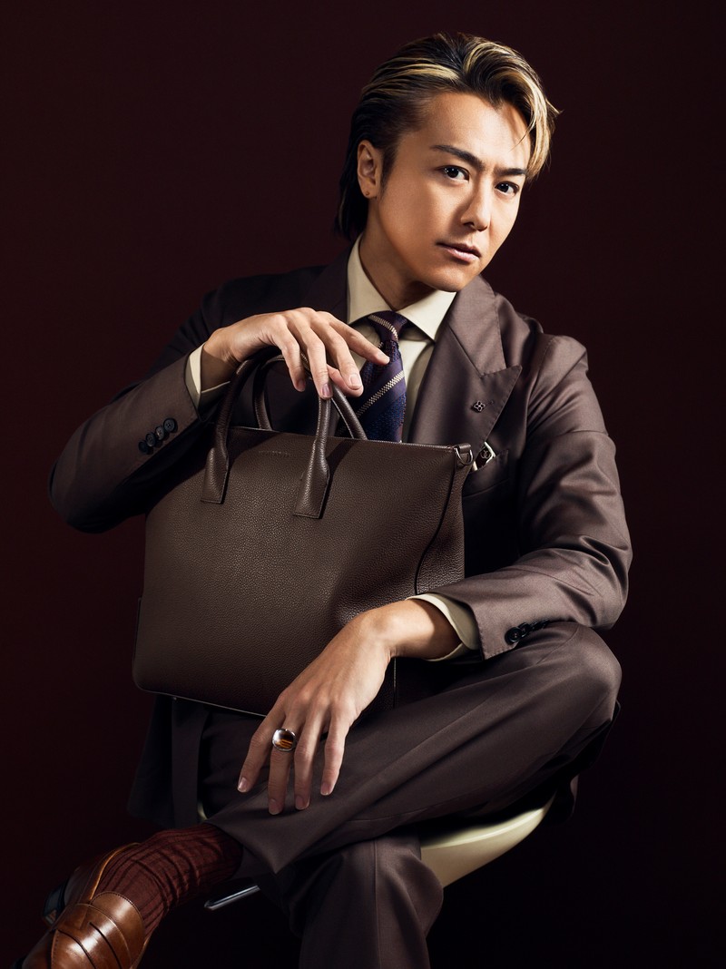 ボナベンチュラ × EXILE TAKAHIRO　マッシモ トップワイドブリーフバッグ　スーツスタイル　ビジネスバッグ