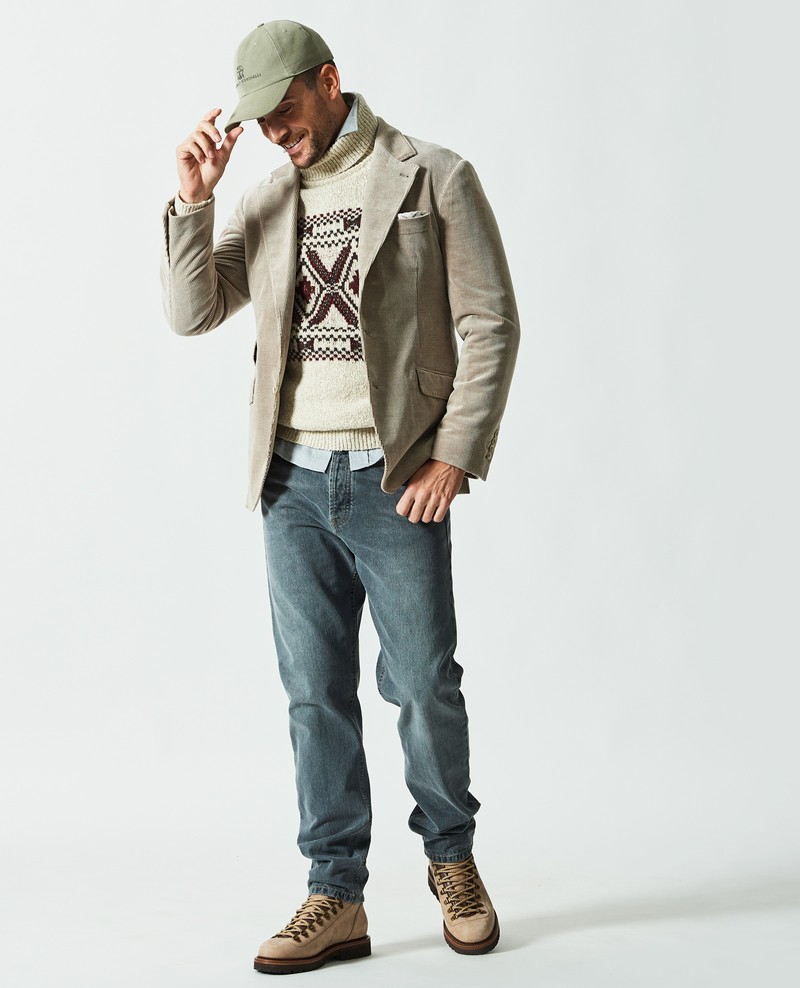 ジャケット、コーデュロイ、オンオフ、着回し、コーデ