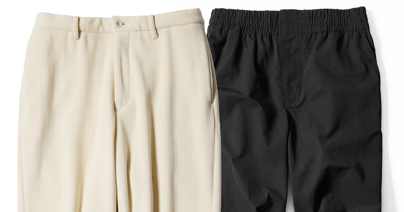 パンツ2万9700円／ランバン コレクション（ランバン コレクション 表参道店）　パンツ16万600円／ボッテガ・ヴェネタ（ボッテガ・ヴェネタ ジャパン）　