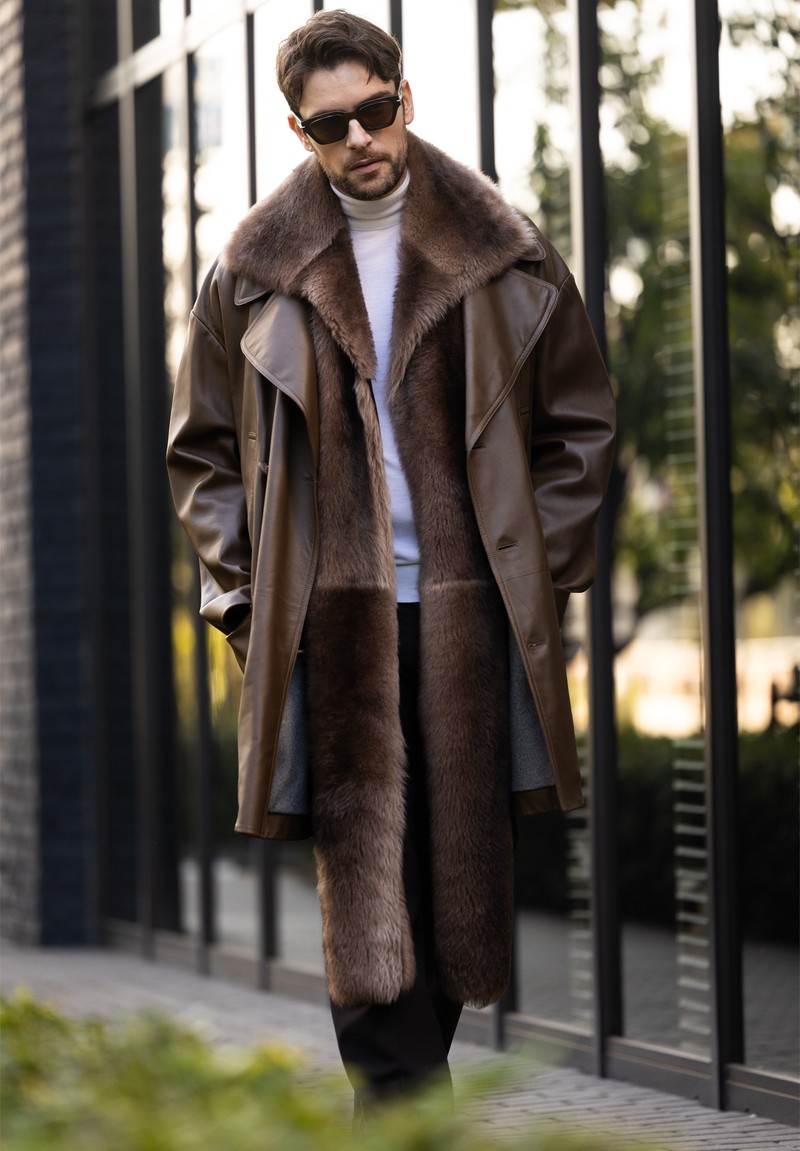 フェンディ、ストール、マフラー、コート、着こなし、コーデ