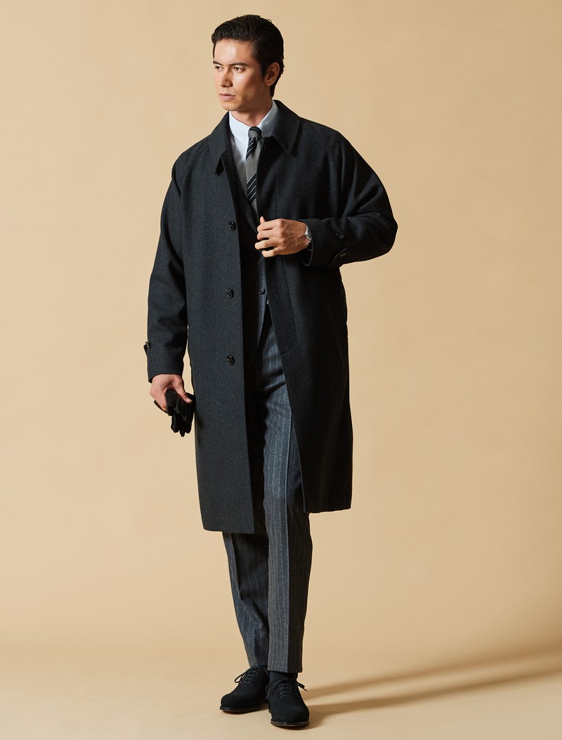 コート、バルカラーコート、着回し、オンオフ、コーデ