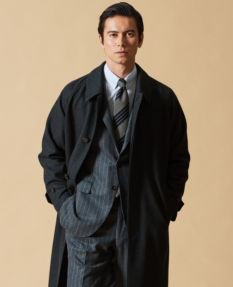 コート、バルカラーコート、着回し、オンオフ、コーデ