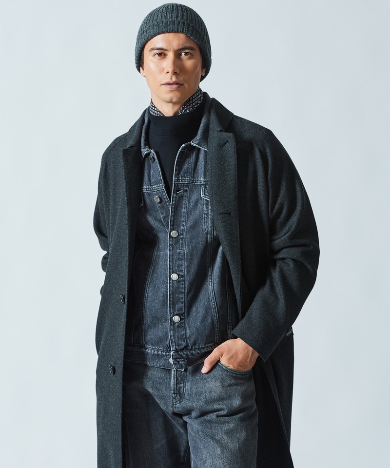 コート、バルカラーコート、着回し、オンオフ、コーデ