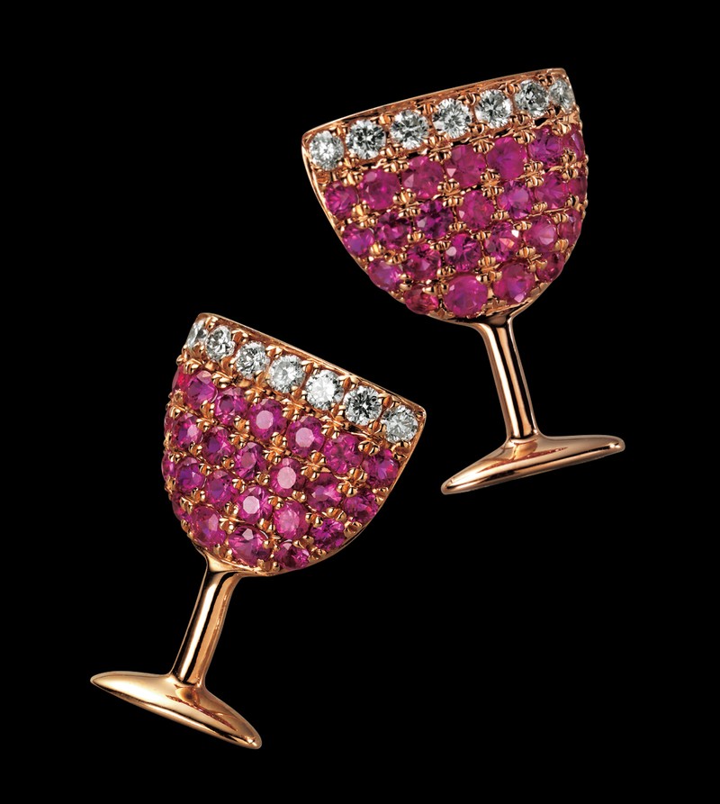 ピアス［18KRG×ルビー×ダイヤモンド］（片耳）21万4500円／ビジュードエム（ビジュードエム六本木ヒルズ）