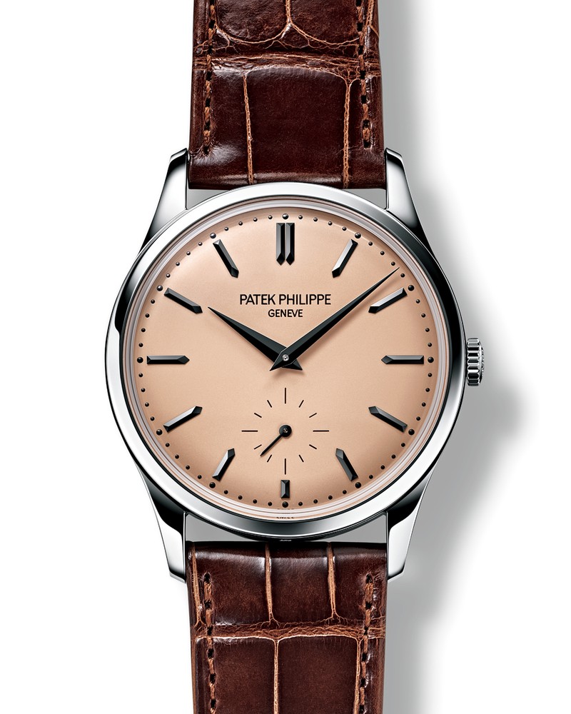 「カラトラバ 6196P」手巻き、Ptケース（38mm）、アリゲーターストラップ。30m防水。755万円／パテック フィリップ（パテック フィリップ ジャパン・インフォメーションセンター）