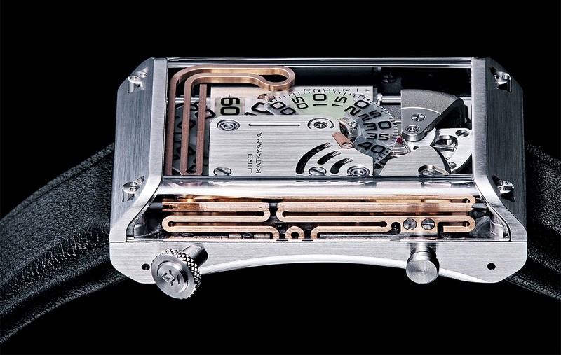 「大塚ローテック 9号」手巻き、SSケース（48×30mm）、カーフレザーストラップ。日常生活防水。1760万円／大塚ローテック