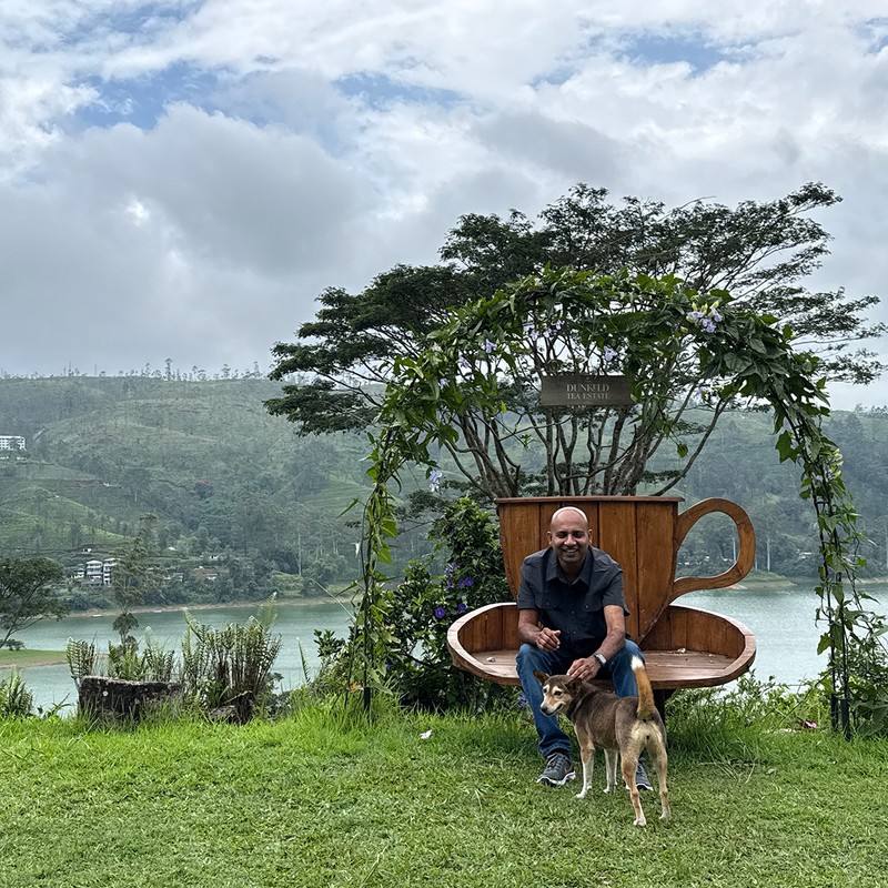 ティーカップベンチでぜひ記念撮影を。