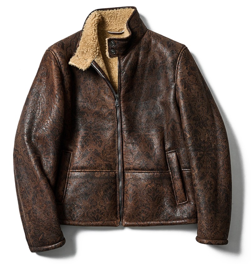 ムートン、レザー、アウター、着こなし、コーデ