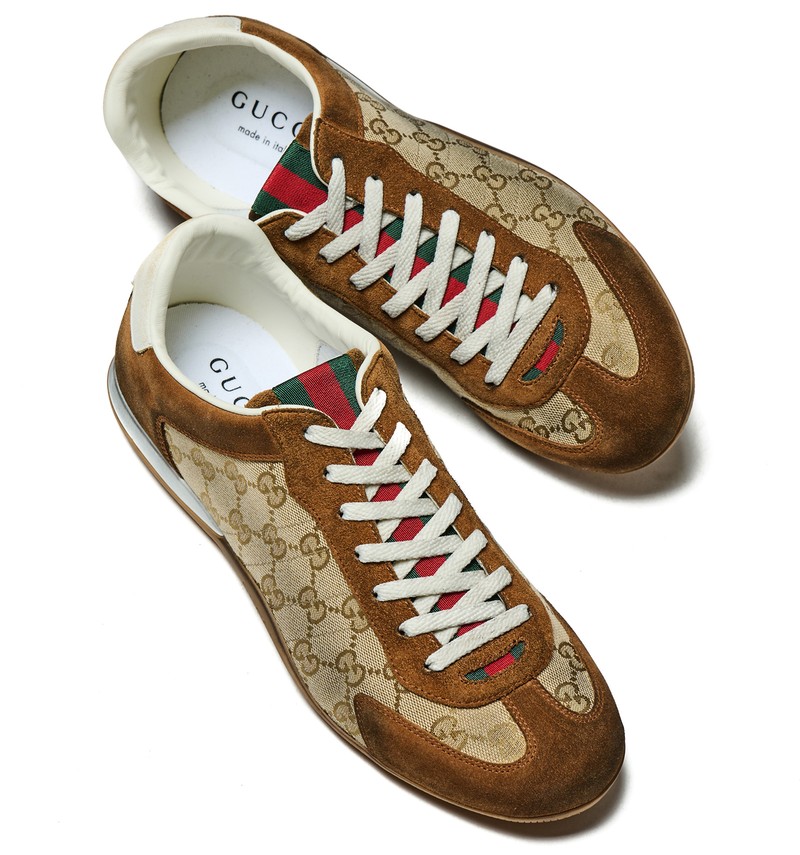 グッチ、スニーカー、スエード、冬、イケオジ